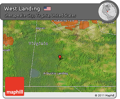 Satellite 3D Map of West Landing