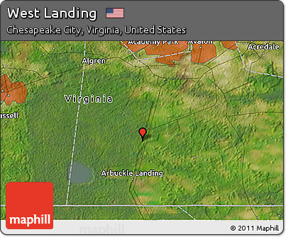 Satellite 3D Map of West Landing
