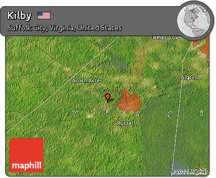 Satellite Map of Kilby