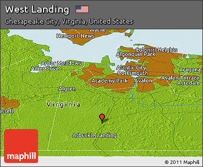 Physical Panoramic Map of West Landing