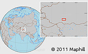 Gray Location Map of the area around 36° 47' 25" N, 79° 58' 29" E
