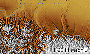 Physical Map of the area around 36° 47' 25" N, 79° 58' 29" E