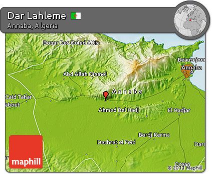 Physical 3D Map of Dar Lahleme