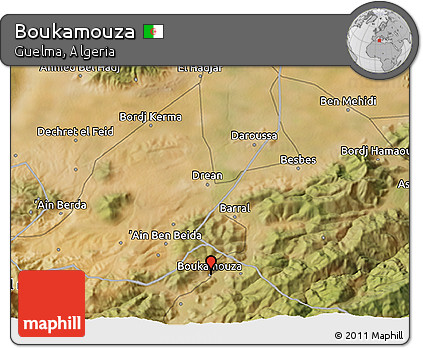 Satellite 3D Map of Boukamouza