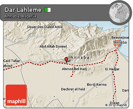 Shaded Relief 3D Map of Dar Lahleme