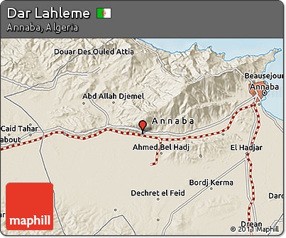 Shaded Relief 3D Map of Dar Lahleme