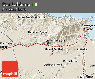 Shaded Relief 3D Map of Dar Lahleme
