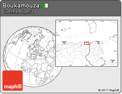 Blank Location Map of Boukamouza