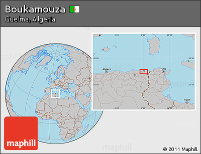 Gray Location Map of Boukamouza