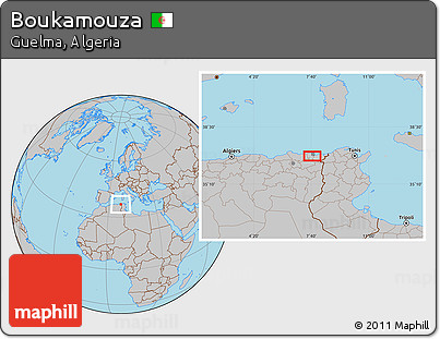 Gray Location Map of Boukamouza