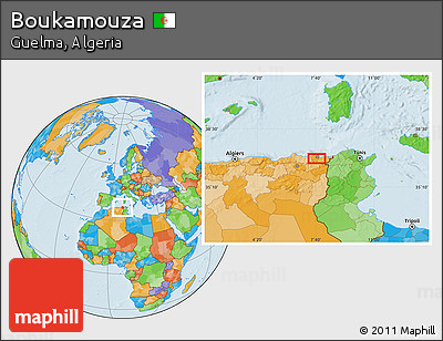 Political Location Map of Boukamouza