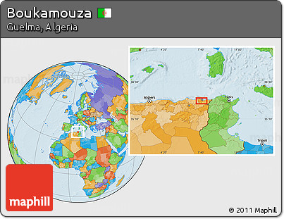 Political Location Map of Boukamouza