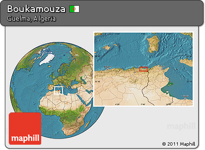 Satellite Location Map of Boukamouza