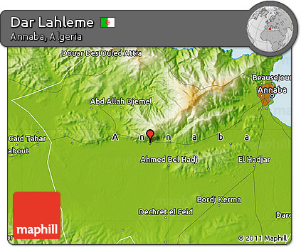 Physical Map of Dar Lahleme