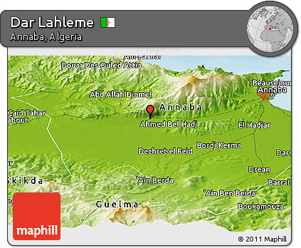 Physical Panoramic Map of Dar Lahleme