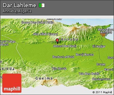 Physical Panoramic Map of Dar Lahleme