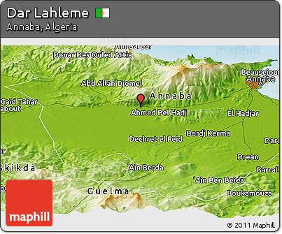 Physical Panoramic Map of Dar Lahleme