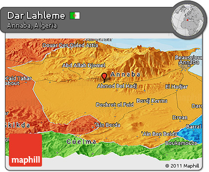 Political Panoramic Map of Dar Lahleme