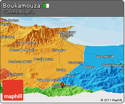 Political Panoramic Map of Boukamouza