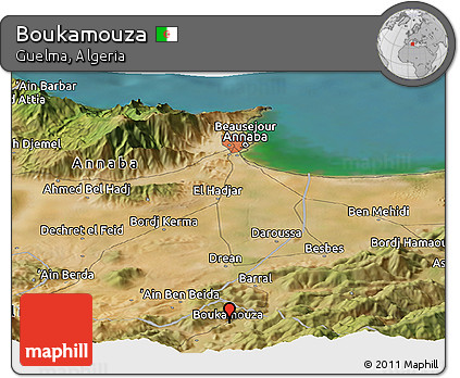 Satellite Panoramic Map of Boukamouza