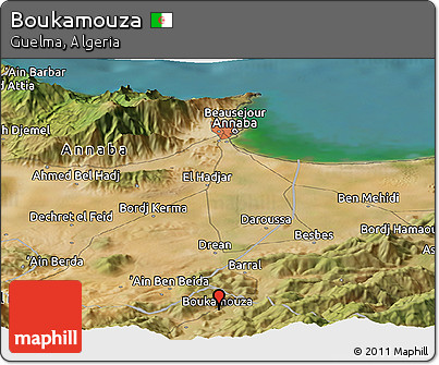 Satellite Panoramic Map of Boukamouza