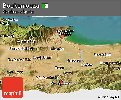 Satellite Panoramic Map of Boukamouza