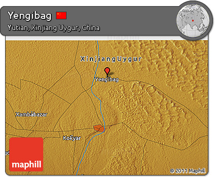Physical 3D Map of Yengibag