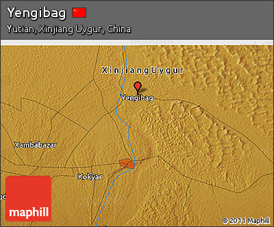 Physical 3D Map of Yengibag