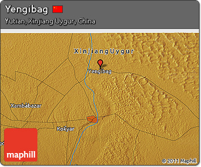 Physical 3D Map of Yengibag
