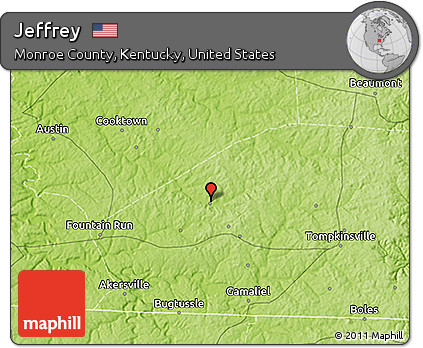 Physical 3D Map of Jeffrey