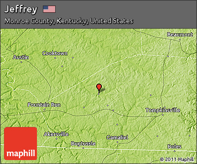 Physical 3D Map of Jeffrey