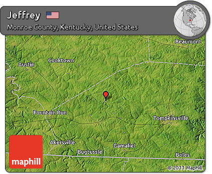 Satellite 3D Map of Jeffrey