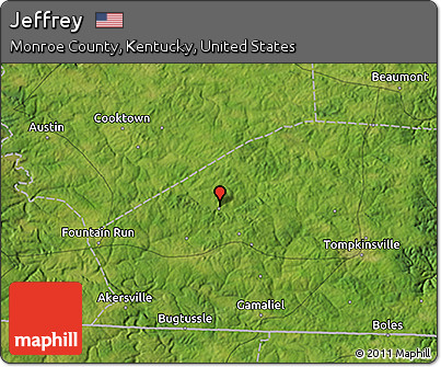 Satellite 3D Map of Jeffrey