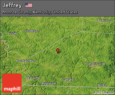 Satellite 3D Map of Jeffrey