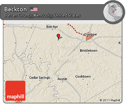 Shaded Relief 3D Map of Beckton