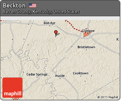 Shaded Relief 3D Map of Beckton