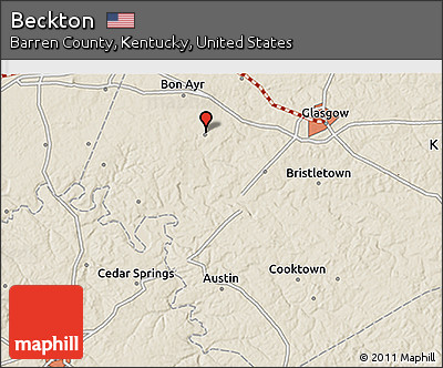 Shaded Relief 3D Map of Beckton