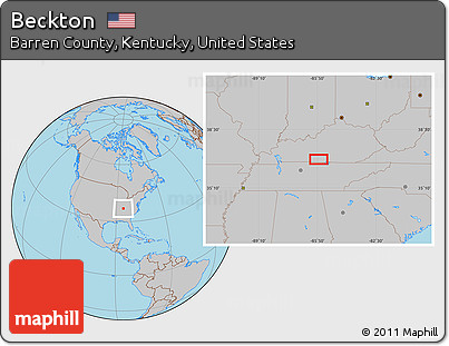 Gray Location Map of Beckton