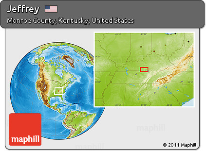 Physical Location Map of Jeffrey