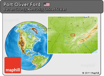 Physical Location Map of Port Oliver Ford