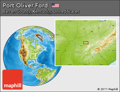 Physical Location Map of Port Oliver Ford