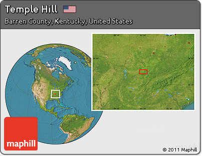 Satellite Location Map of Temple Hill