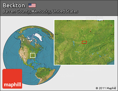 Satellite Location Map of Beckton