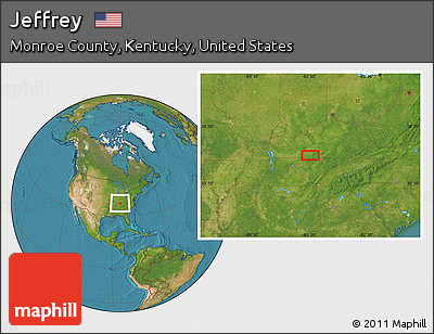 Satellite Location Map of Jeffrey