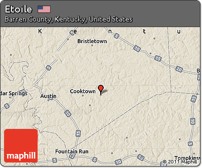 Shaded Relief Map of Etoile