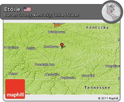 Physical Panoramic Map of Etoile