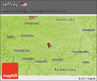 Physical Panoramic Map of Jeffrey