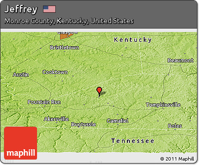 Physical Panoramic Map of Jeffrey