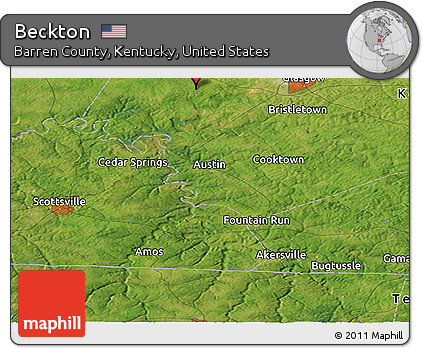 Satellite Panoramic Map of Beckton