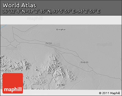 Physical 3D Map of the Area around 36° 47' 25" N, 93° 34' 29" E